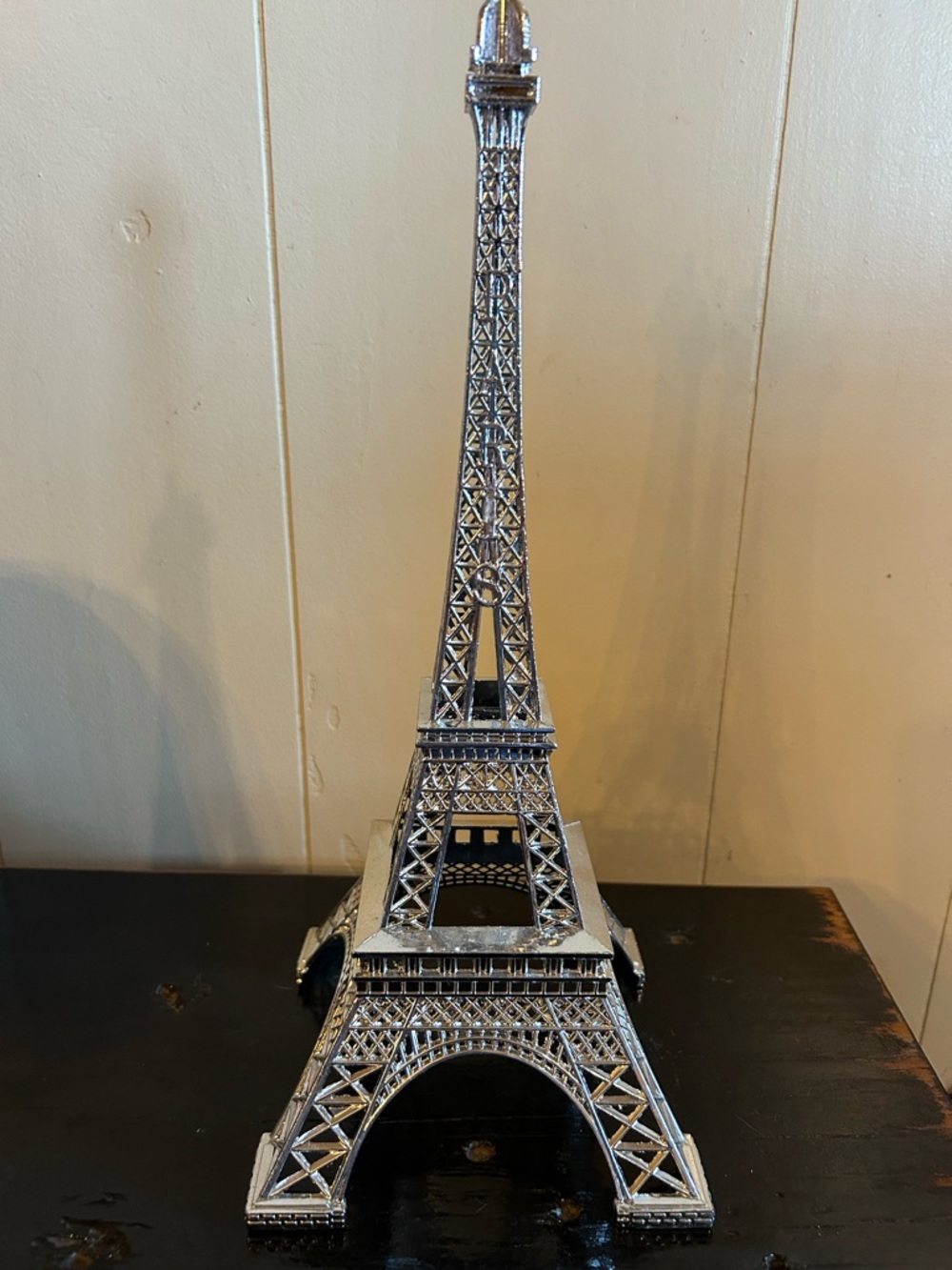 Silver Eiffel Tower Decorative Statue - Home Art Accent